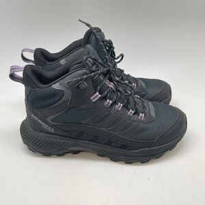 Merrell Boots Womens 10 Speed Strike 2 Mid J038274 Black Waterproof Hiking Shoes